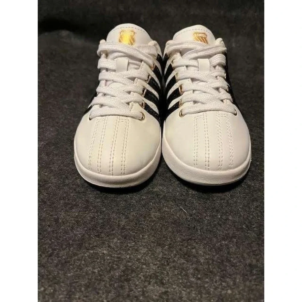 K-Swiss Classic VN Black Stripe‎ White Sneakers Shoes Kid's